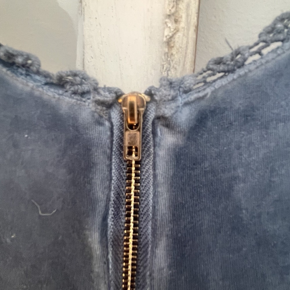 POL Beckah Dress Midnight Dusty Blue Boho Dress Zipper‎ Size M - Picture 8 of 8